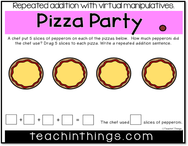 repeated addition second grade activity